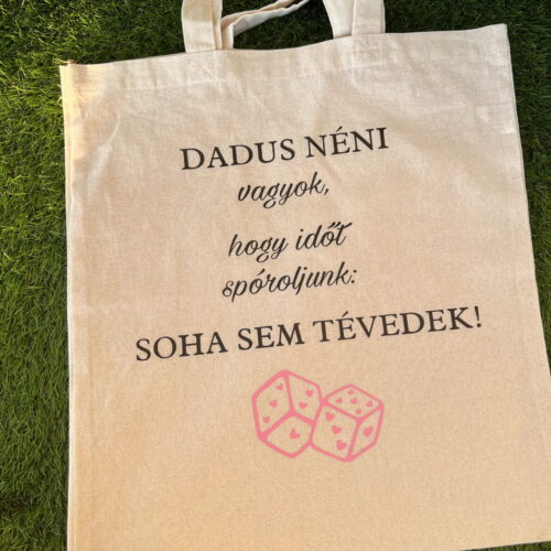 Dadus nénis vászontáska pedagógus napra