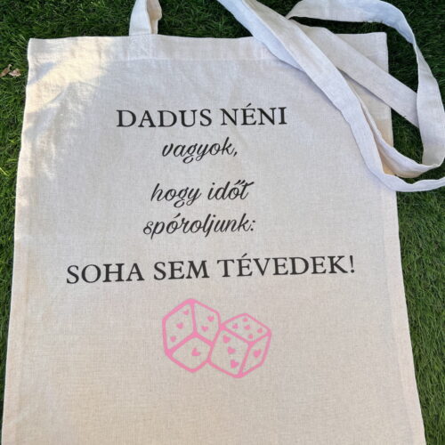 Dadus nénis vászontáska pedagógus napra