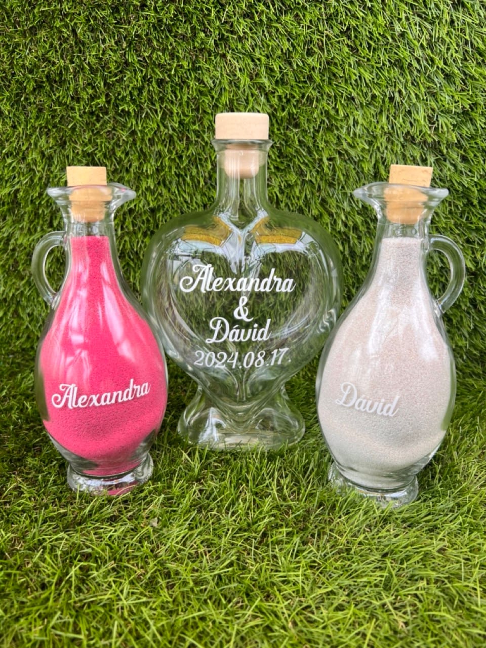 Homokceramónia a polgári szertartáshoz.