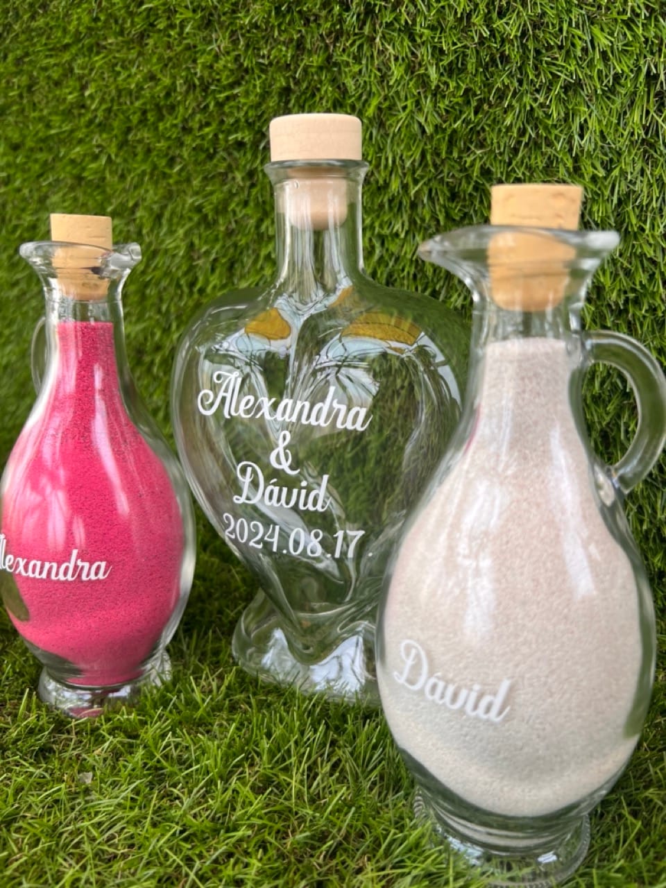 Homokceramónia a polgári szertartáshoz.