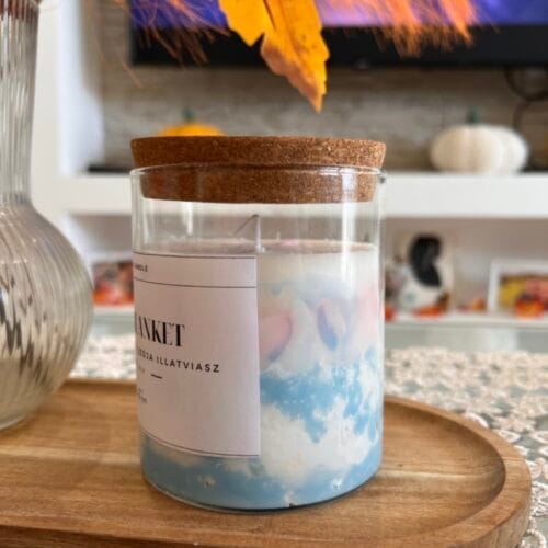 Szójaviaszból készült desszertgyertya