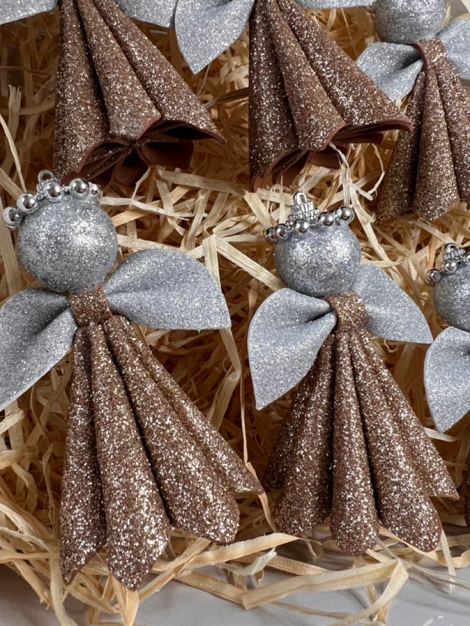 Csillámos dekorgumi angyalka 6 darab vegyes - Image 6