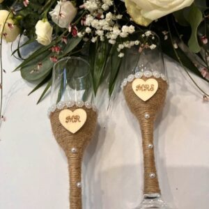 Natúr páros pezsgős pohár