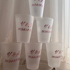 Monogramos esküvői repoharak